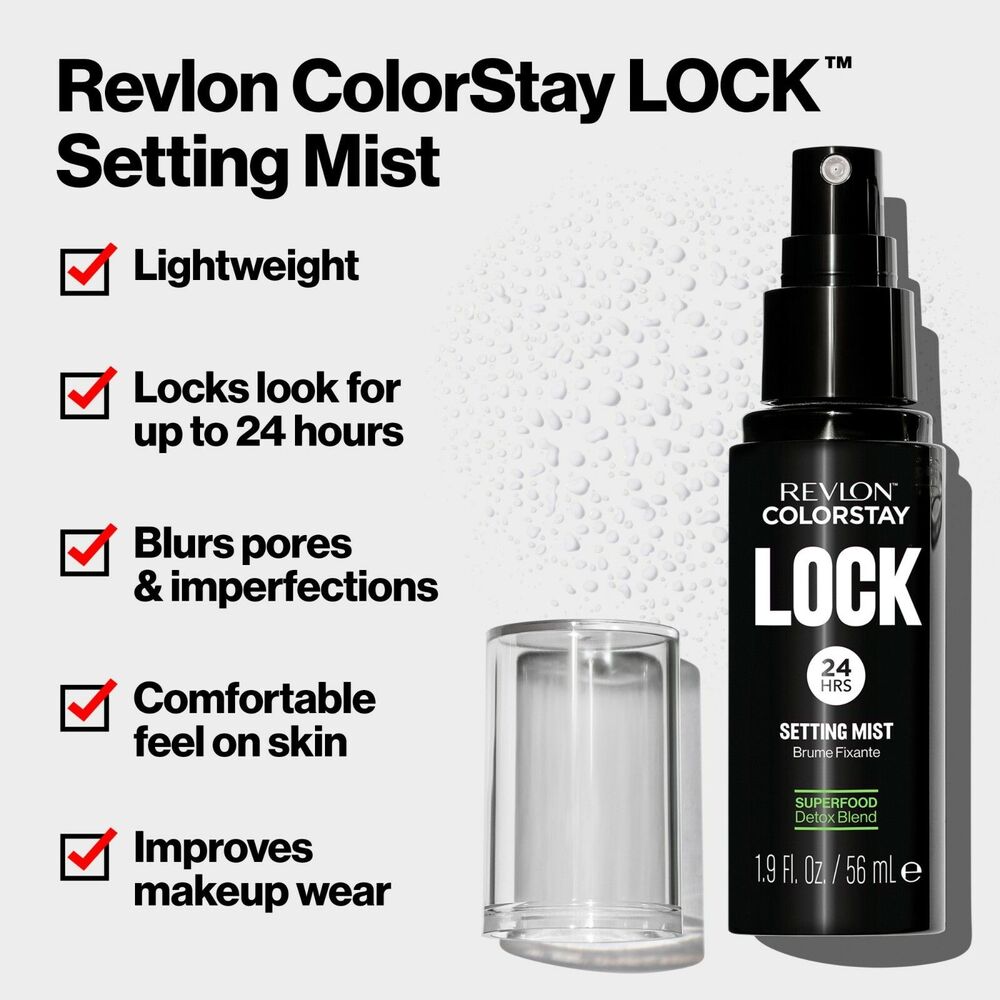 Revlon Colorstay Lock 24 Hour Long-Wearing Setting Mist Spray Pore Blurring